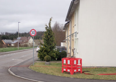 Seitenansicht Reihenhaus Perouse